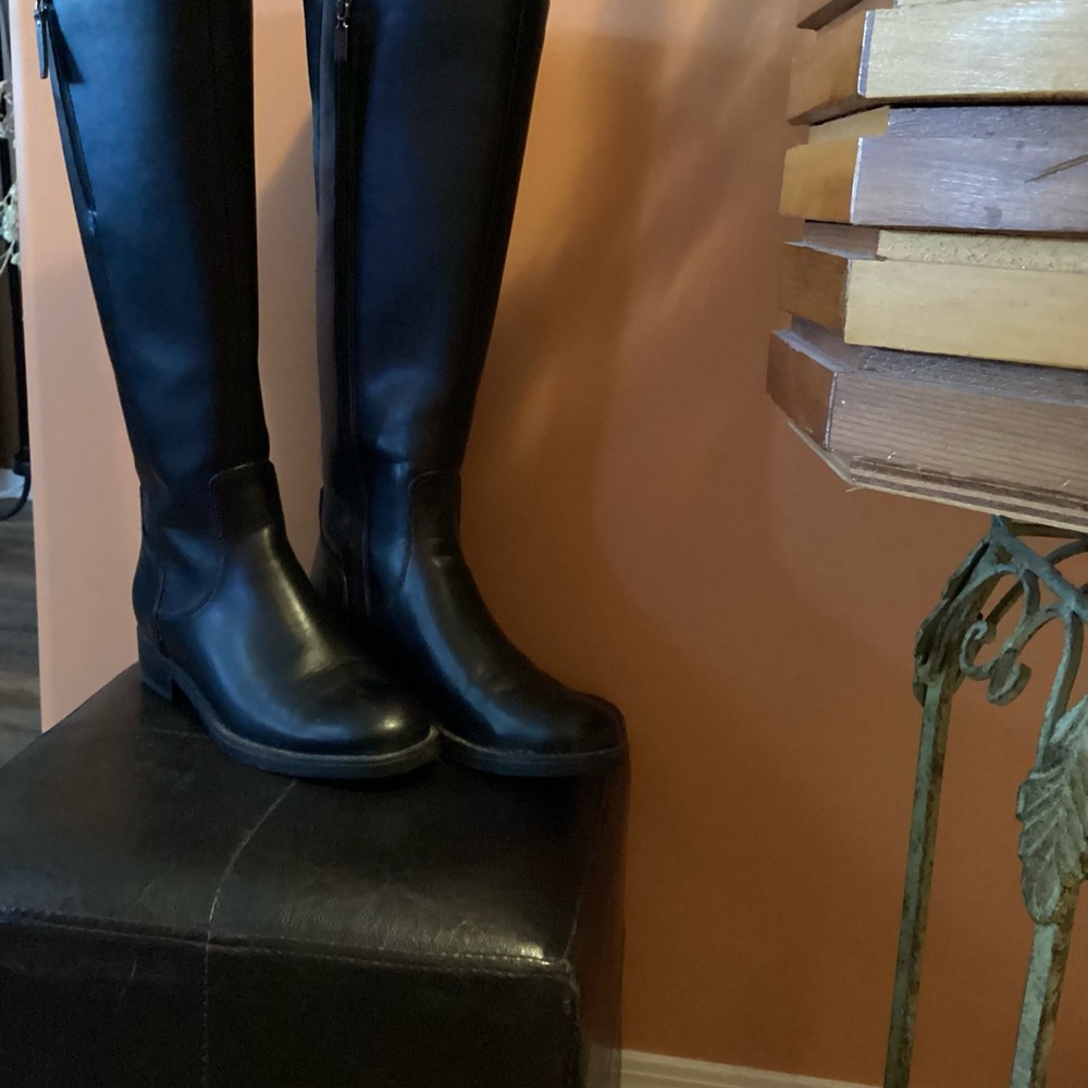 Steve Madden Black Tall Leather Boots
